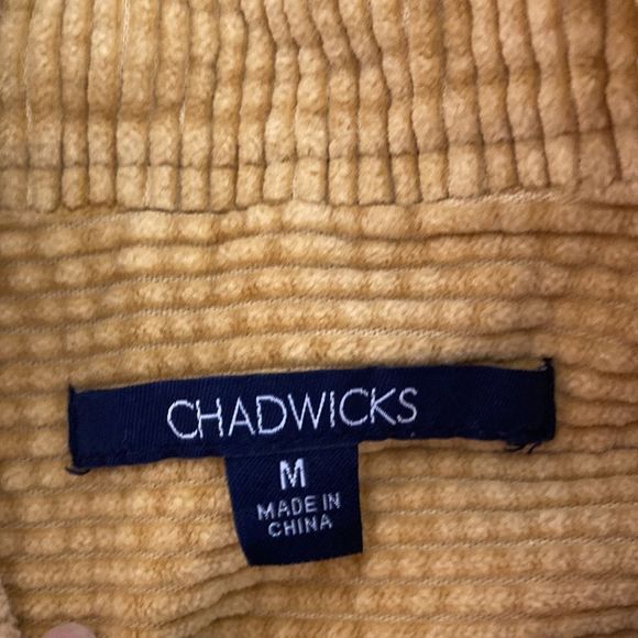 Womens Vintage Chadwicks Medium Butterscotch Yellow Light Corduroy Jacket - Picture 3 of 12